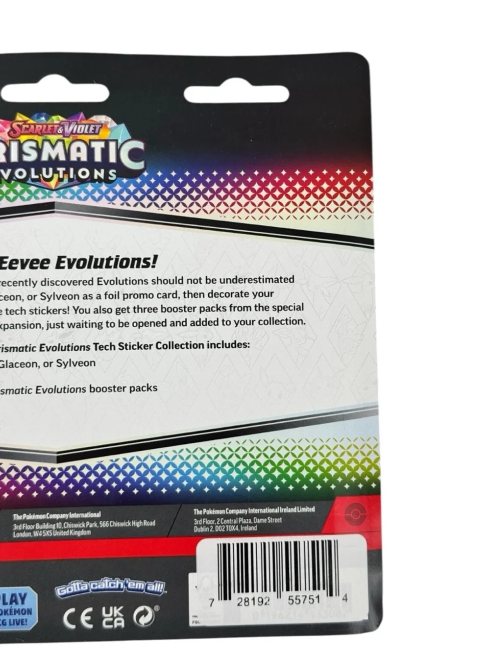 Pokemon Prismatic Evolutions Tech Sticker Collection - Blue, Red, Pink